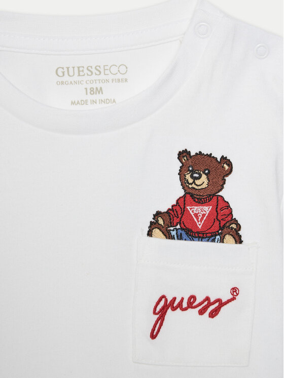 Guess Guess T-Shirt I5RI03 I3Z14 Biały Regular Fit