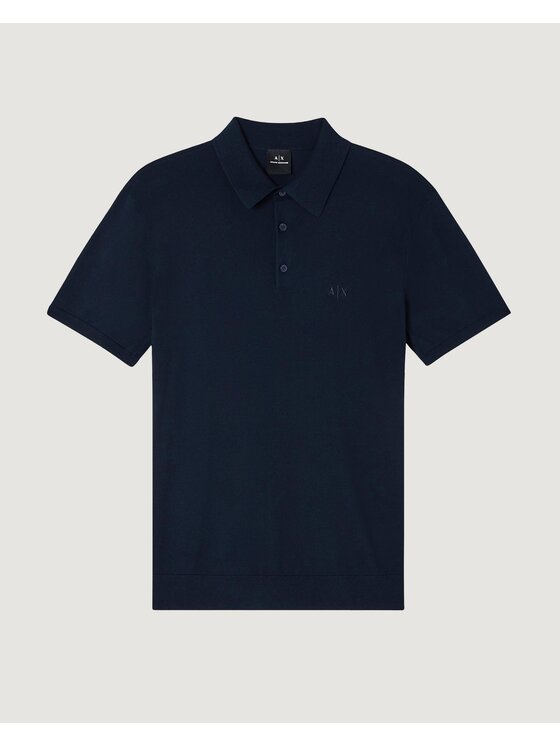 Armani Exchange Armani Exchange Polo KNIT Niebieski Casual Fit