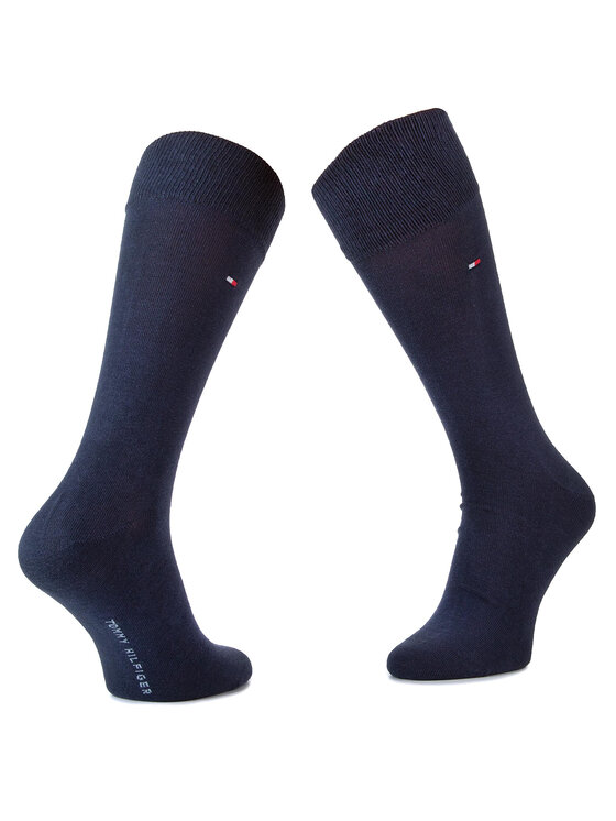 Tommy Hilfiger Tommy Hilfiger Unisex ilgų kojinių komplektas (3 poros) 492002001 Tamsiai mėlyna