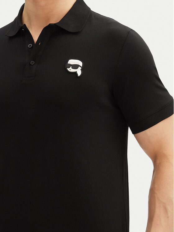 KARL LAGERFELD KARL LAGERFELD Поло 745710 500224 Чорний Regular Fit