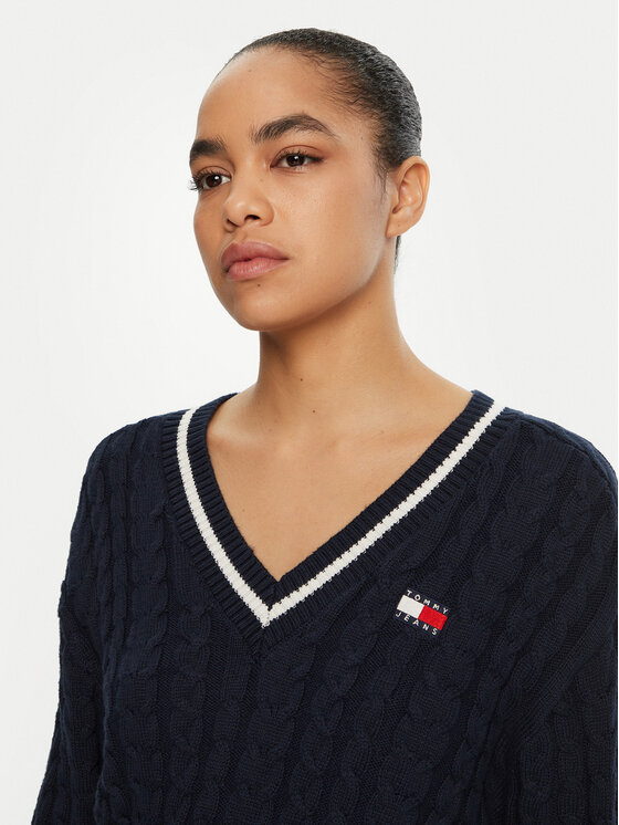 Tommy Jeans Tommy Jeans Sweter DW0DW19885 Granatowy Regular Fit