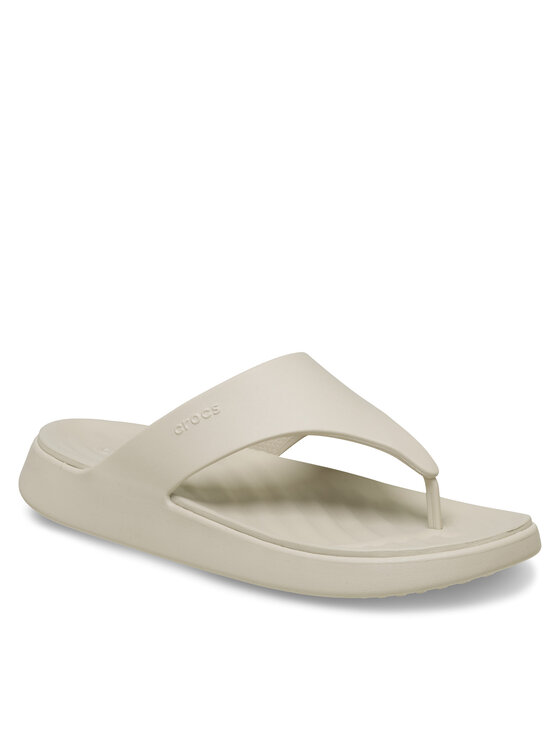 Crocs Crocs Šlepetės per pirštą Getaway Triangle Flip 212018 Smėlio