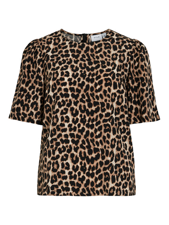 Vila Vila Bluse Liopana 14105564 Braun Regular Fit