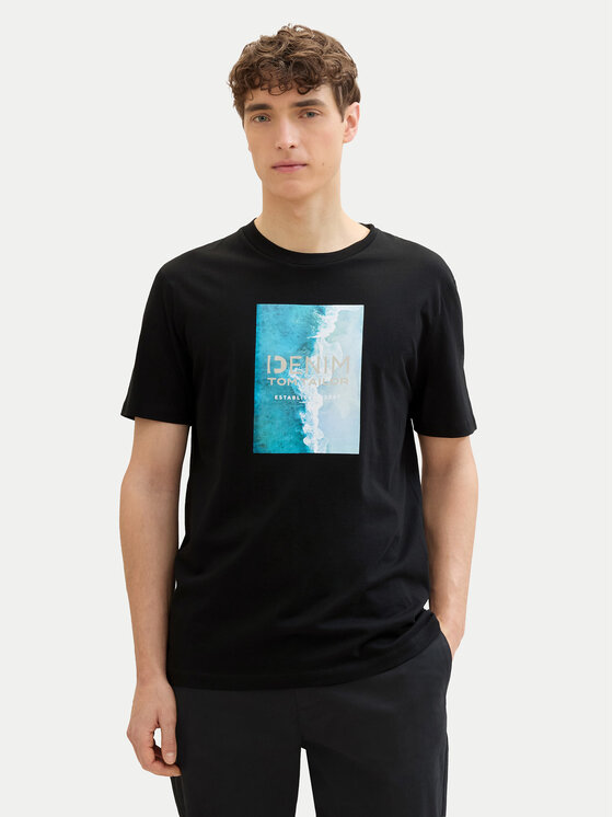 Tom Tailor Denim Tom Tailor Denim T-shirt 1042045 Crna Regular Fit