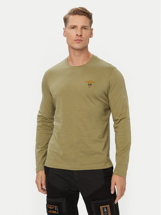 Aeronautica Militare Longsleeve 262TS2390UJ00372 Verde Regular Fit