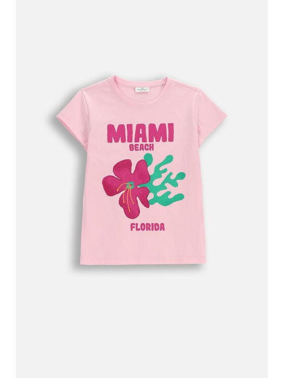 Coccodrillo Coccodrillo T-Shirt WC6143203WGJ-007 Różowy Regular Fit