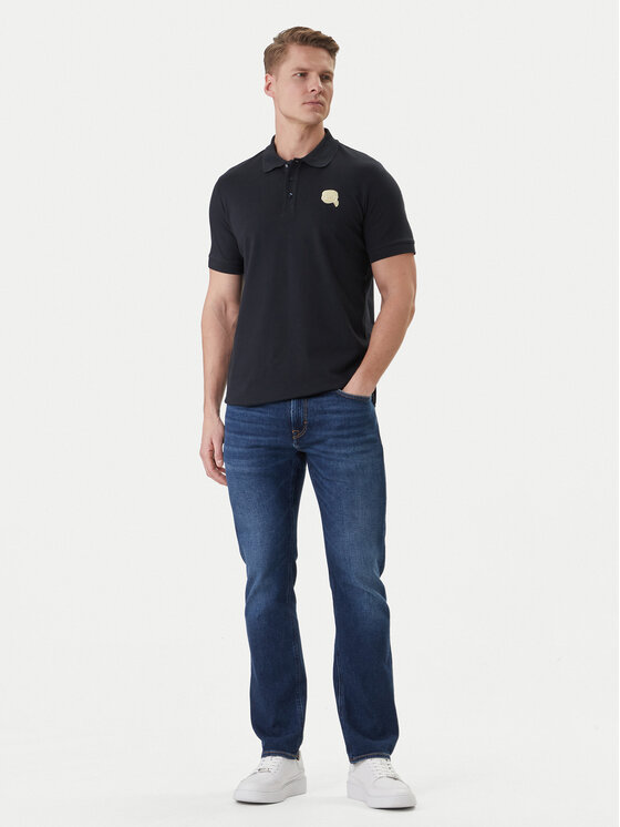 KARL LAGERFELD KARL LAGERFELD Polo 745015 562231 Granatowy Regular Fit