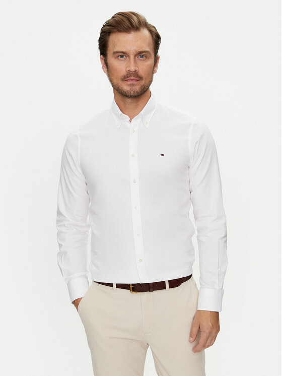 Tommy Hilfiger Košeľa MW0MW36369 Biela Slim Fit