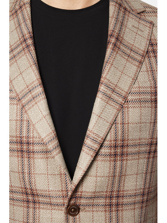 Lancerto Lancerto Marynarka Tarragona MA099123000002 Beżowy Slim Fit