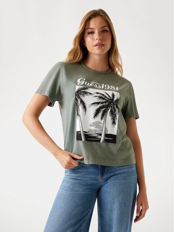 Guess Guess T-Shirt 176713 Szary Classic Fit