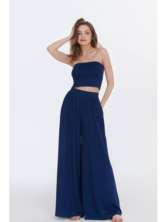 NAOKO NAOKO Top Infinity Ocean Eyes Tmavomodrá Regular Fit