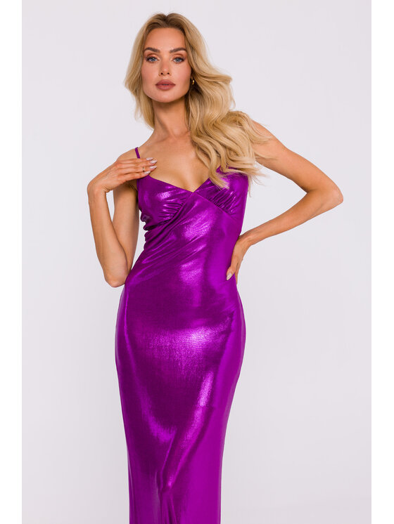Made of Emotion Made of Emotion Večerní šaty M834 Fialová Sexy Straight Fit