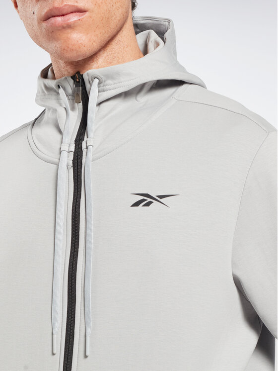 Felpa reebok best sale grigia e bianca