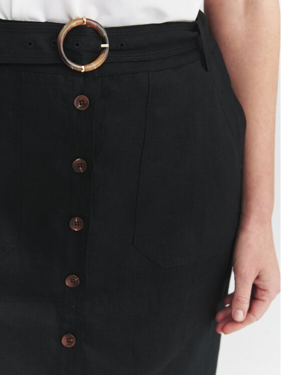 TATUUM TATUUM Spódnica midi SOFORITA Czarny Close Fit