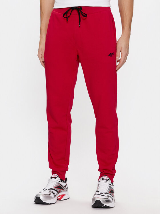 4F 4F Pantaloni trening 4FAW23TTROM451 Roșu Regular Fit