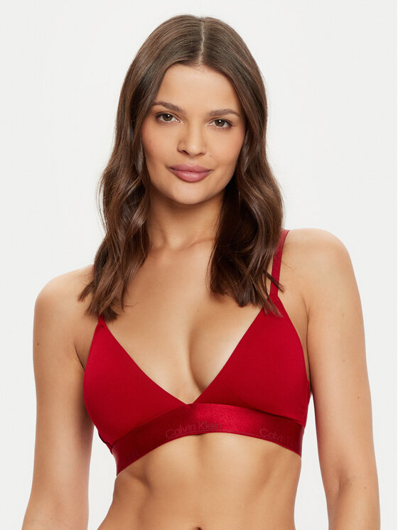 Calvin Klein Underwear Calvin Klein Underwear Podprsenka Bralette Lightly Lined Triangle 000QF7994E Bordó