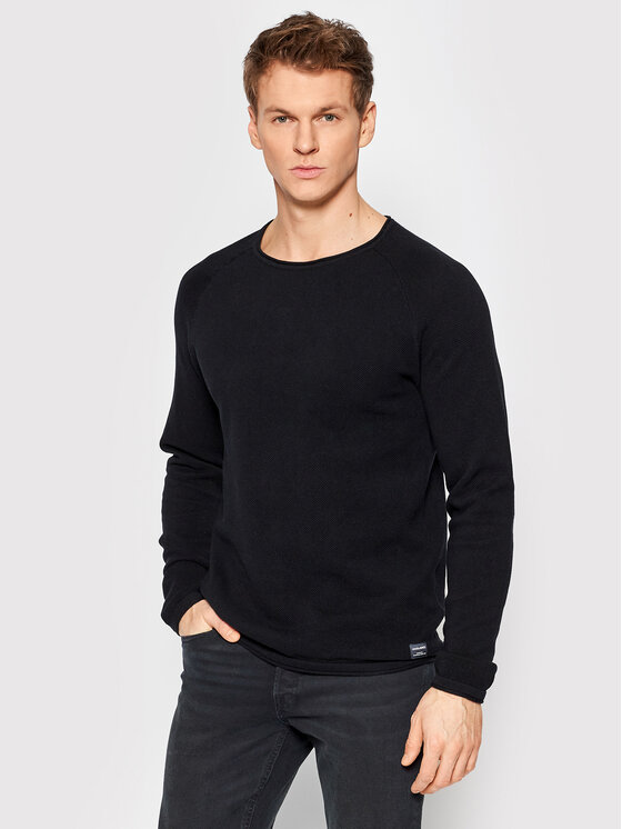 Jack&Jones Džemper Hill 12157321 Crna Regular Fit