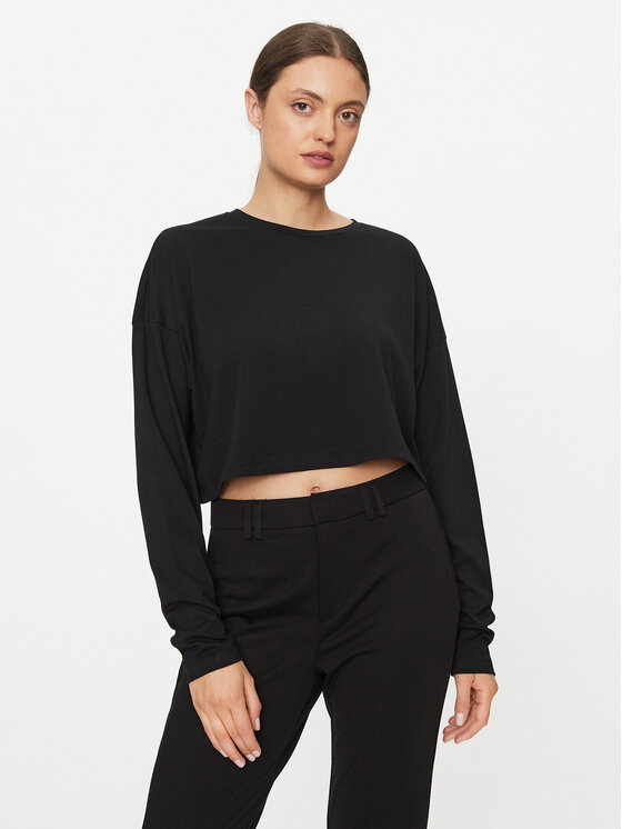 Noisy May Blúzka Frida 27026051 Čierna Cropped Fit