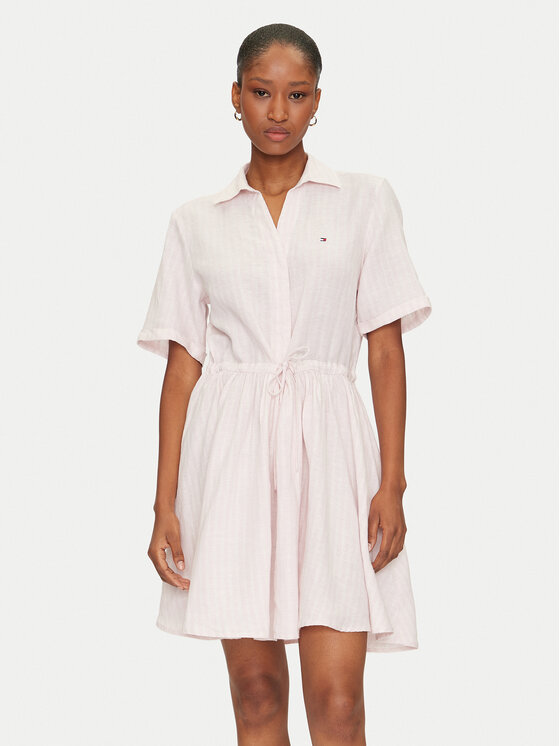 Tommy Hilfiger Tommy Hilfiger Rochie tip cămașă Ess WW0WW44672 Roz Regular Fit