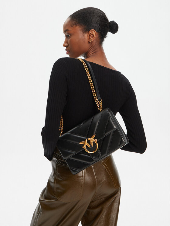 PINKO PINKO Ročna torba Love One Classic Light Dc PE 25 PLTT 104549 A26Z Črna