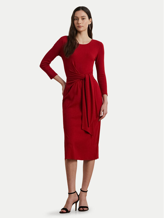 LAUREN RALPH LAUREN LAUREN RALPH LAUREN Vsakodnevna obleka 200973598002 Rdeča Slim Fit