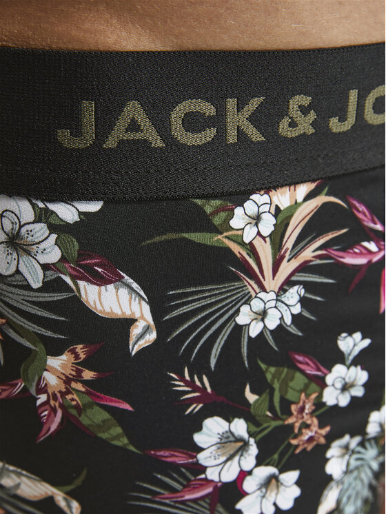Jack&Jones Jack&Jones Σετ μποξεράκια 3 τμχ Flower 12194284 Μαύρο