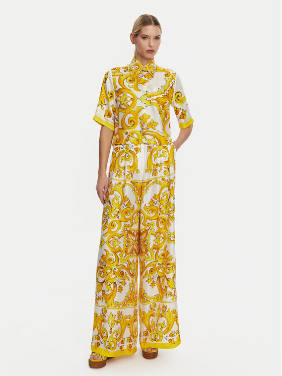 Dolce&Gabbana Dolce&Gabbana Camicia F5S01T HI1TK Giallo Regular Fit