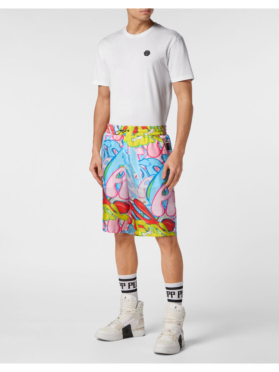 PHILIPP PLEIN PHILIPP PLEIN Szorty materiałowe 15097 Kolorowy Regular Fit