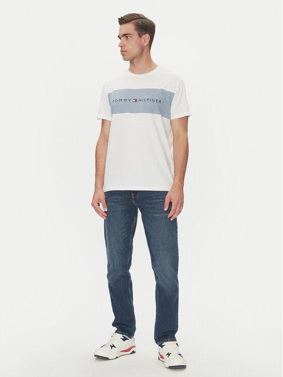 Tommy Hilfiger Tommy Hilfiger T-Shirt UM0UM03418 Biały Regular Fit