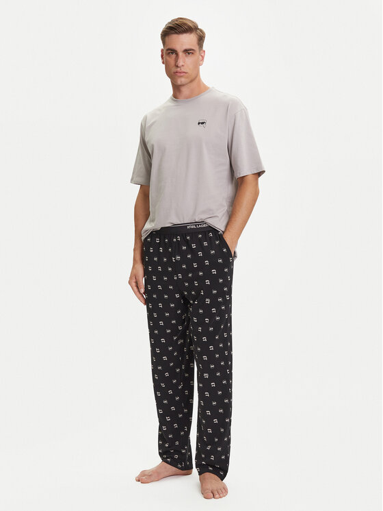KARL LAGERFELD KARL LAGERFELD Pyžamo A3M45002 Šedá Regular Fit