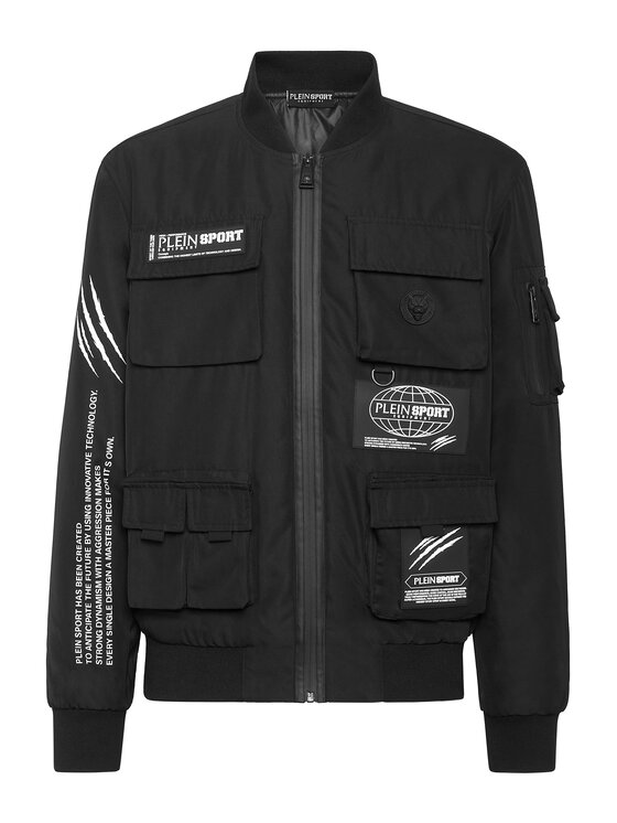Plein Sport Plein Sport Kurtka bomber 151 Czarny Regular Fit