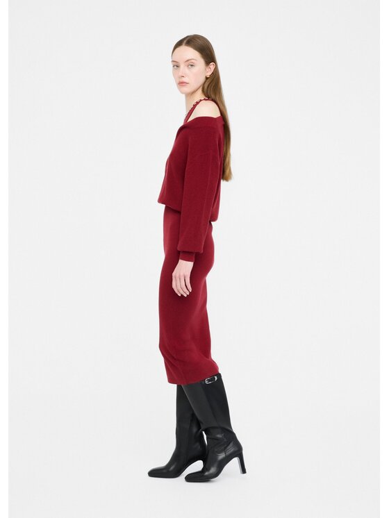 Liu Jo Liu Jo Sukienka wieczorowa MF5161MA85QD6591 Czerwony Slim Fit