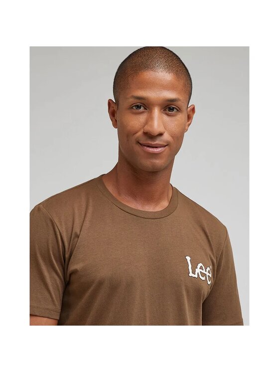 Lee Lee T-shirt ESSENTIAL TEE Marrone Regular Fit