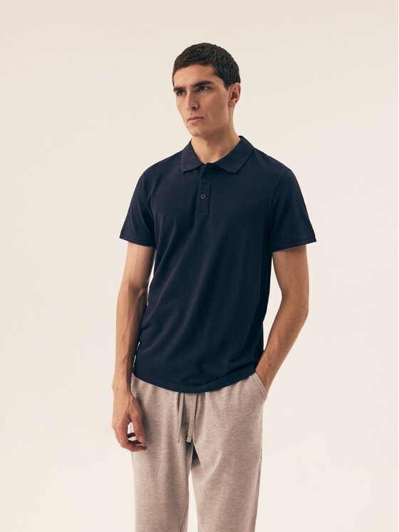 Henderson Henderson Polo 43025 Granatowy Regular Fit
