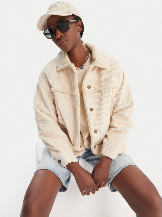 Billabong Billabong Giacca di transizione Cord In Love EBJJK00163 Écru Regular Fit