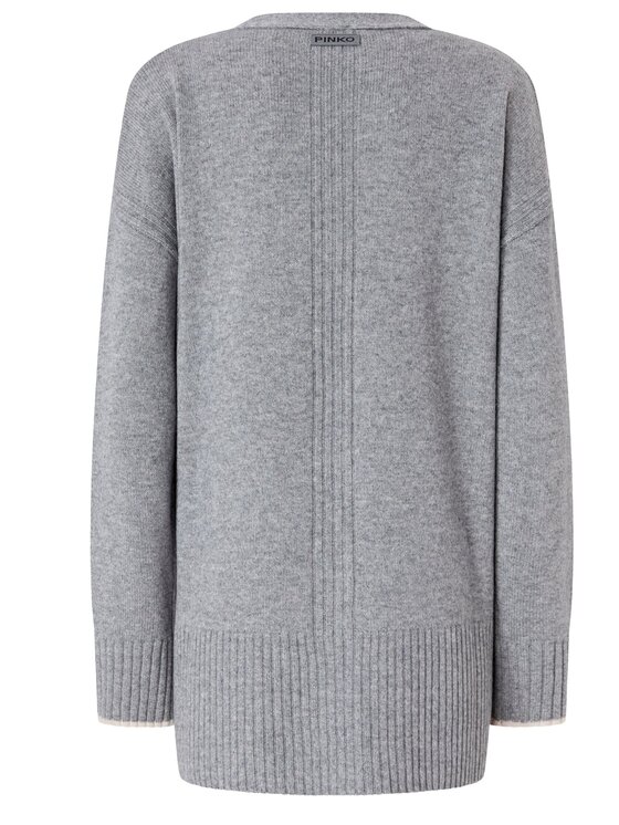 PINKO PINKO Cardigan Tasmania cardigan lana merinos cachemire Grigio Oversize