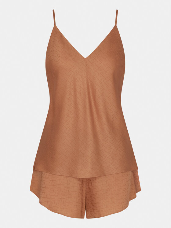 Triumph Triumph Pižama Silky Sensuality 10218279 Rjava Relaxed Fit