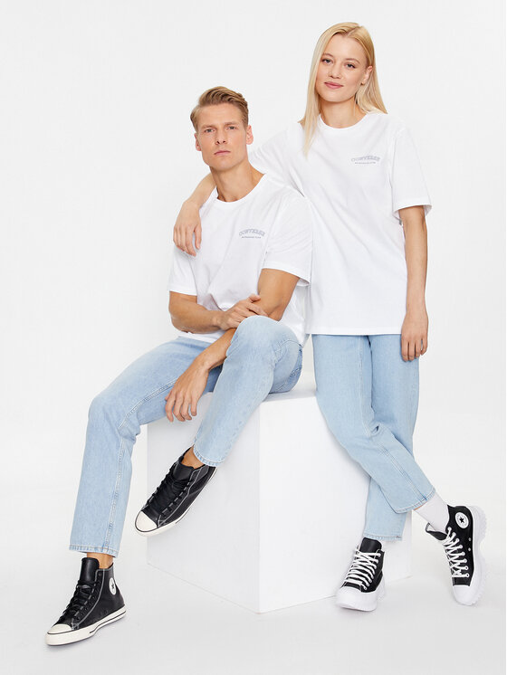 Converse Converse T-krekls Gf Retro Chuck Graphic Tee 2 10025913-A01 Balts Regular Fit