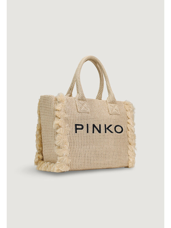 PINKO PINKO Borsetta BEACH SHOPPER RAFIA Oro