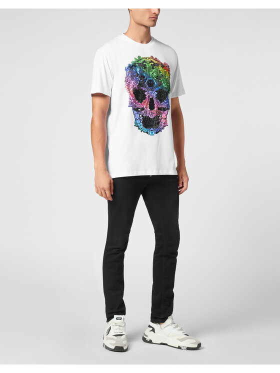 PHILIPP PLEIN PHILIPP PLEIN T-Shirt 9563 Bílá Regular Fit