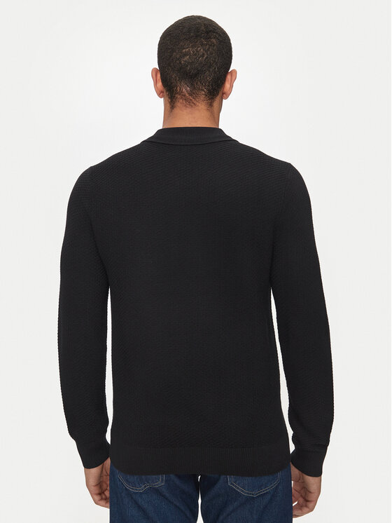 HUGO Hugo Pulover Sastoon 50516640 Črna Slim Fit