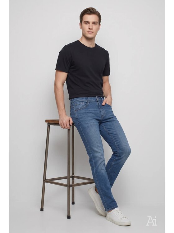 Cross Jeans Cross Jeans Jeansy C 132-212 Niebieski Straight Leg