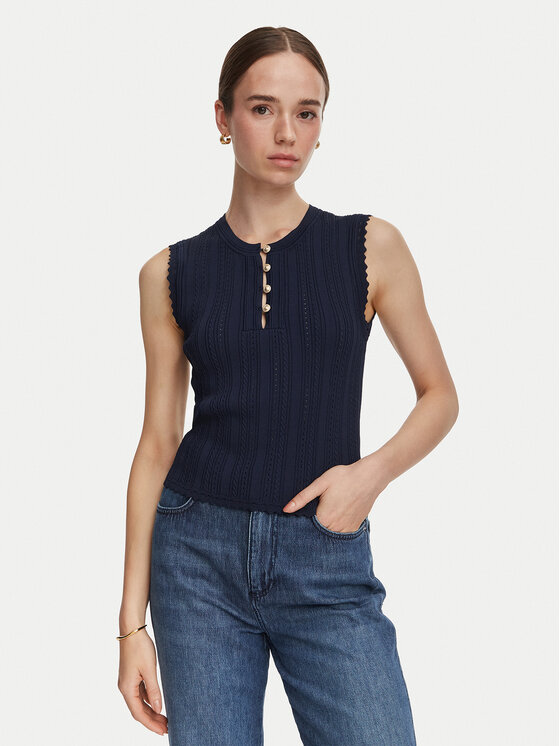 Guess Bluză W6YR24 Z0970 Bleumarin Regular Fit
