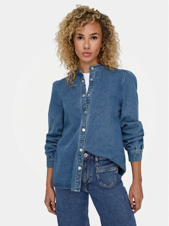 ONLY ONLY džínsová košeľa Belle 15347085 Modrá Regular Fit
