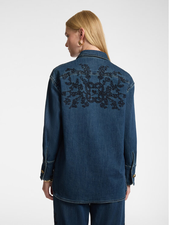 Elena Mirò Elena Mirò Camicia 5403P000342N024 Blu Over Fit