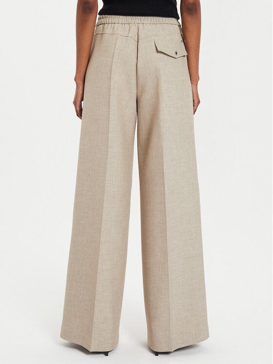 BOSS Boss Riidest püksid Tamaya 50518871 Beež Oversize