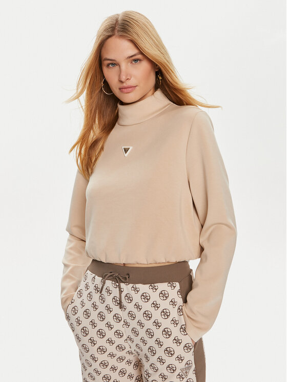 Női Pulóver Guess, Méret: XL, Bézs, Olympe V4YQ05 KCAY2