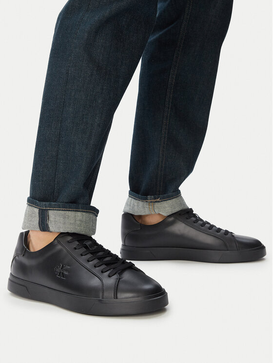 Calvin Klein Superge Low Prof Cupsole Lth HM0HM02123 Črna