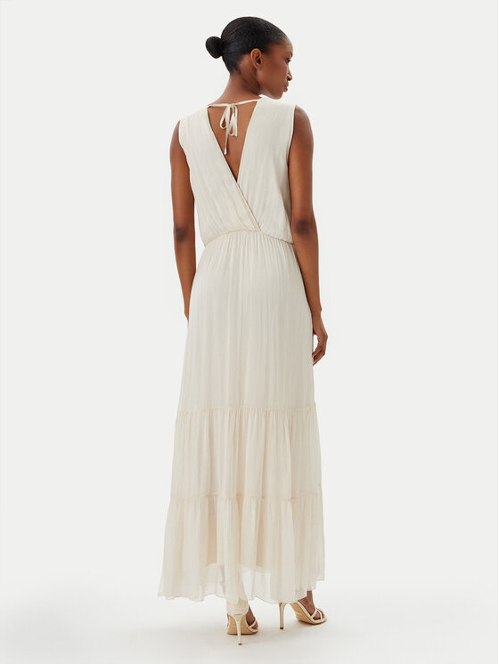 Haveone Haveone Poletna obleka AFF-N005 Écru Loose Fit