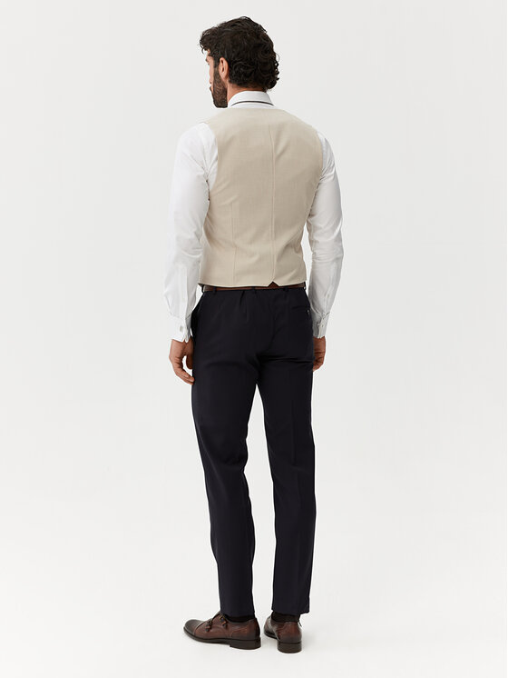 Evenemen Evenemen Kamizelka garniturowa Boston Beżowy Slim Fit